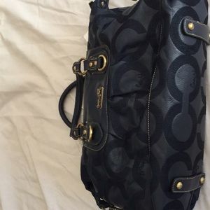 Coach navy leather purse